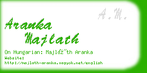 aranka majlath business card